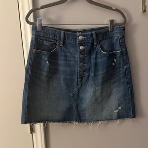 GAP Denim Skirt with Button Detail